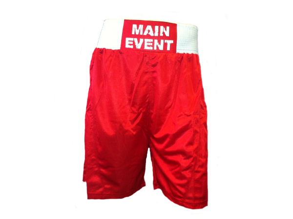 Main Event Boxing Club Shorts - Red White